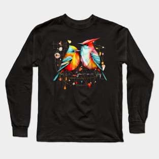 Geometric Birds Long Sleeve T-Shirt